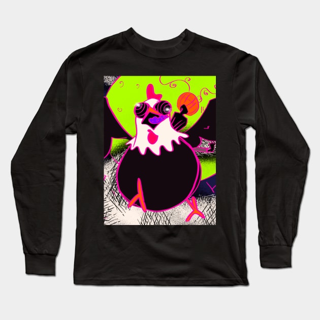 Crazy chicken Long Sleeve T-Shirt by Greenorc